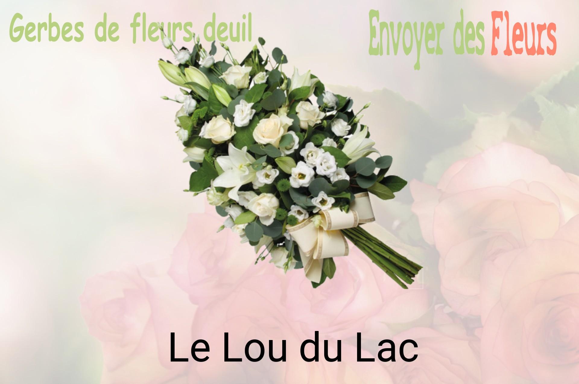 Gerbe de fleurs de deuil livrée à Le Lou-du-Lac